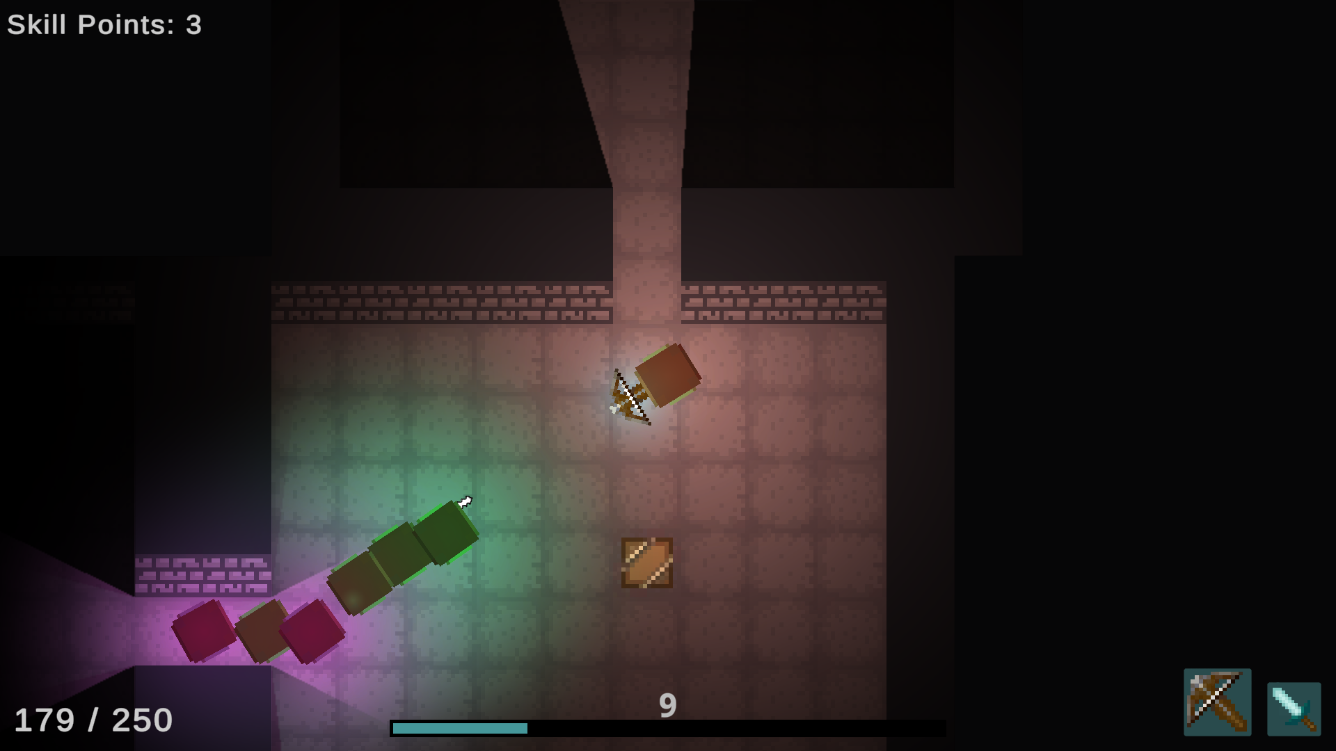 Player shooting an arrow
